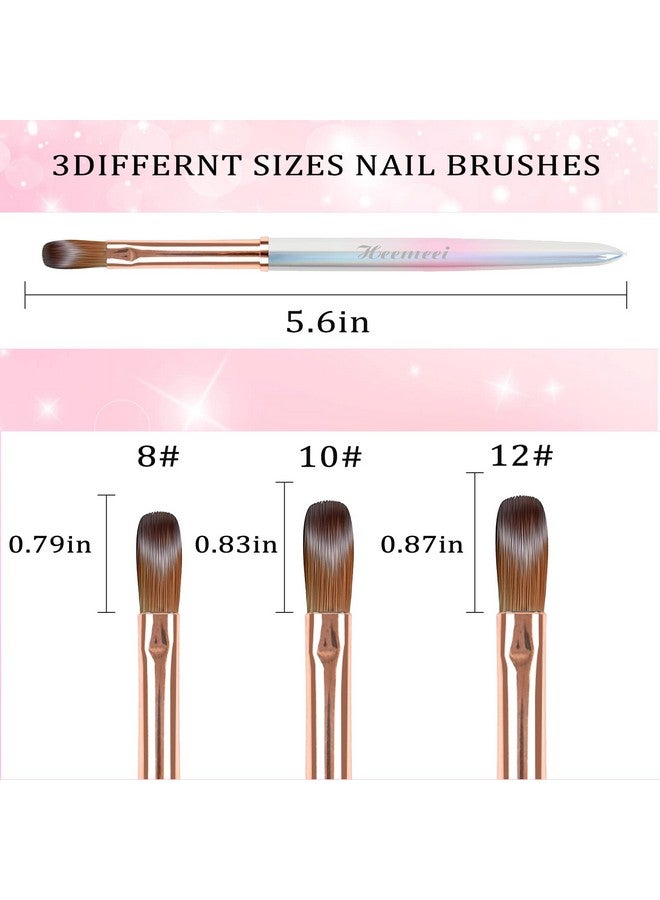 heemeei Kolinsky Acrylic Nail Brush Size 12 Nail Brushes For Acrylic Application Acrylic Powder Brush For Nail Art Nail Acrylic Brush For Professional Manicure Diy Home Salon (12)… - Image 2