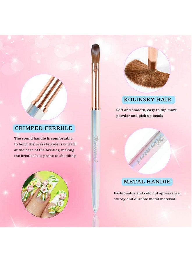 heemeei Kolinsky Acrylic Nail Brush Size 12 Nail Brushes For Acrylic Application Acrylic Powder Brush For Nail Art Nail Acrylic Brush For Professional Manicure Diy Home Salon (12)… - Image 5