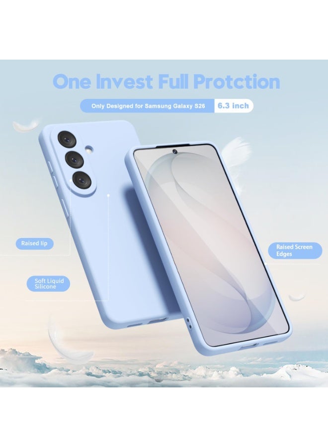 Samsung Galaxy S26 Case Silicone Soft Rubber Gel Protective Cover For Galaxy S26 Matte Plain Solid Color Cover with Camera Protection For Samsung Galaxy S26 6.3-inch - Image 3