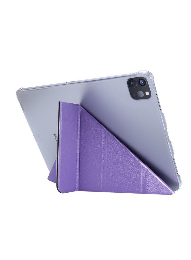 زبون حافظة لجهاز iPad Air 13 2025 / 2024 / iPad Pro 12.9 2022 / 2021، حافظة جلدية قلابة بتصميم أفقي وملمس حريري مع حامل - Image 3