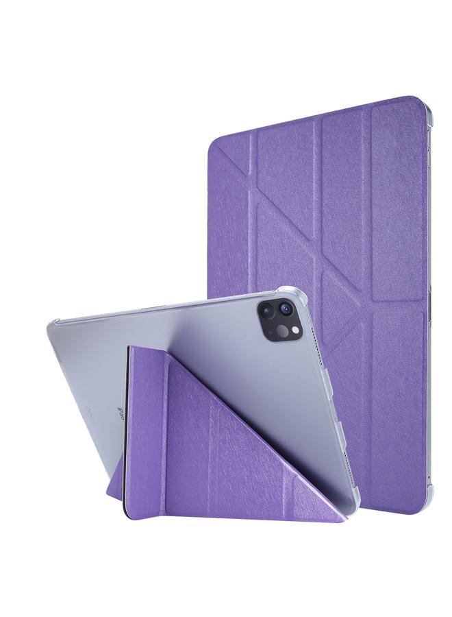 زبون حافظة لجهاز iPad Air 13 2025 / 2024 / iPad Pro 12.9 2022 / 2021، حافظة جلدية قلابة بتصميم أفقي وملمس حريري مع حامل - Image 1