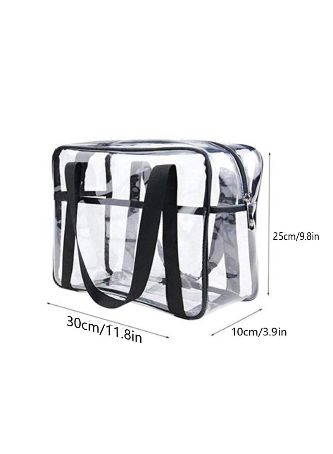 حقيبة أدوات الزينة الشفافة PVC الشفافة حقيبة مستحضرات التجميل سحاب مقاوم للماء حقيبة تخزين مستحضرات التجميل للسفر - Image 3