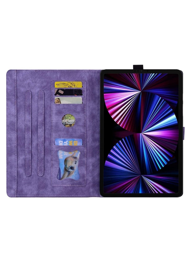 Stand Tablet Protective Cover Compatible with Xiaomi Redmi Pad SE 11inch 2023 Shockproof PU Leather Embossed Folding Stand Protective Cover Flip Case Card Slot Tablet PC Case - Image 3