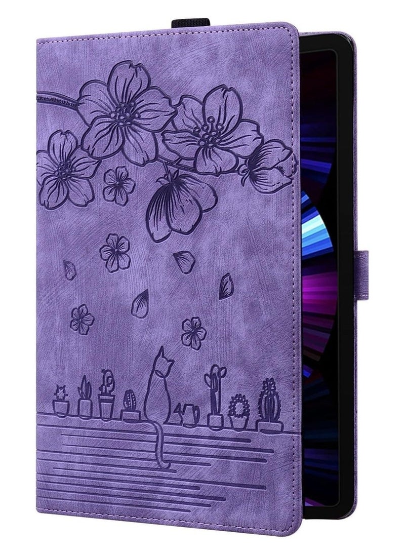 Stand Tablet Protective Cover Compatible with Xiaomi Redmi Pad SE 11inch 2023 Shockproof PU Leather Embossed Folding Stand Protective Cover Flip Case Card Slot Tablet PC Case - Image 2