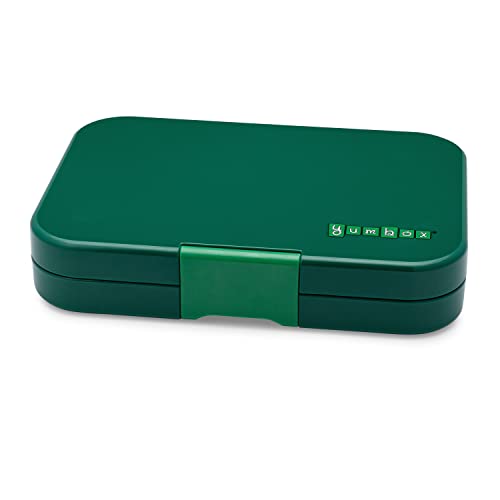 Yumbox Tapas 4-Compartment Bento Lunch Box, Large Size, Perfect for Sandwiches, Eco-friendly, Leakproof (Greenwich Green- Race Cars Tray) - Image 4