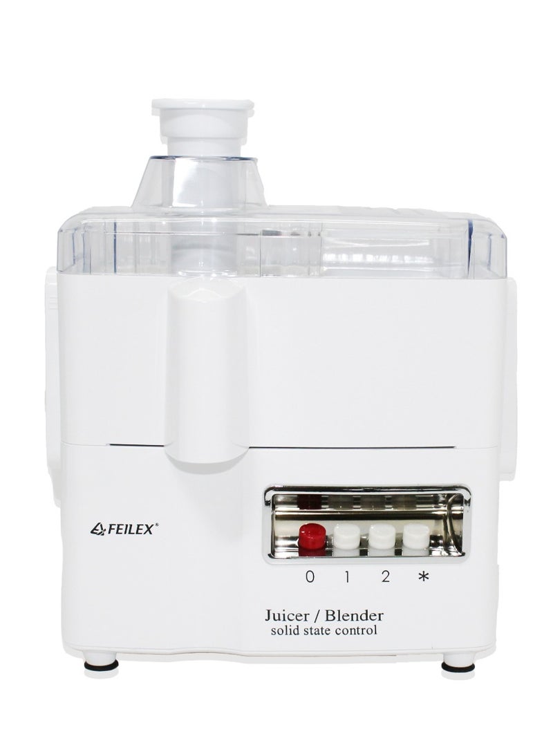 فيليكس خلاط كهربائي 4  في 1 بقدرة 400 واط وعاء زجاجي سعة 1لتر سرعتين FXSB-240 أبيض - Image 3