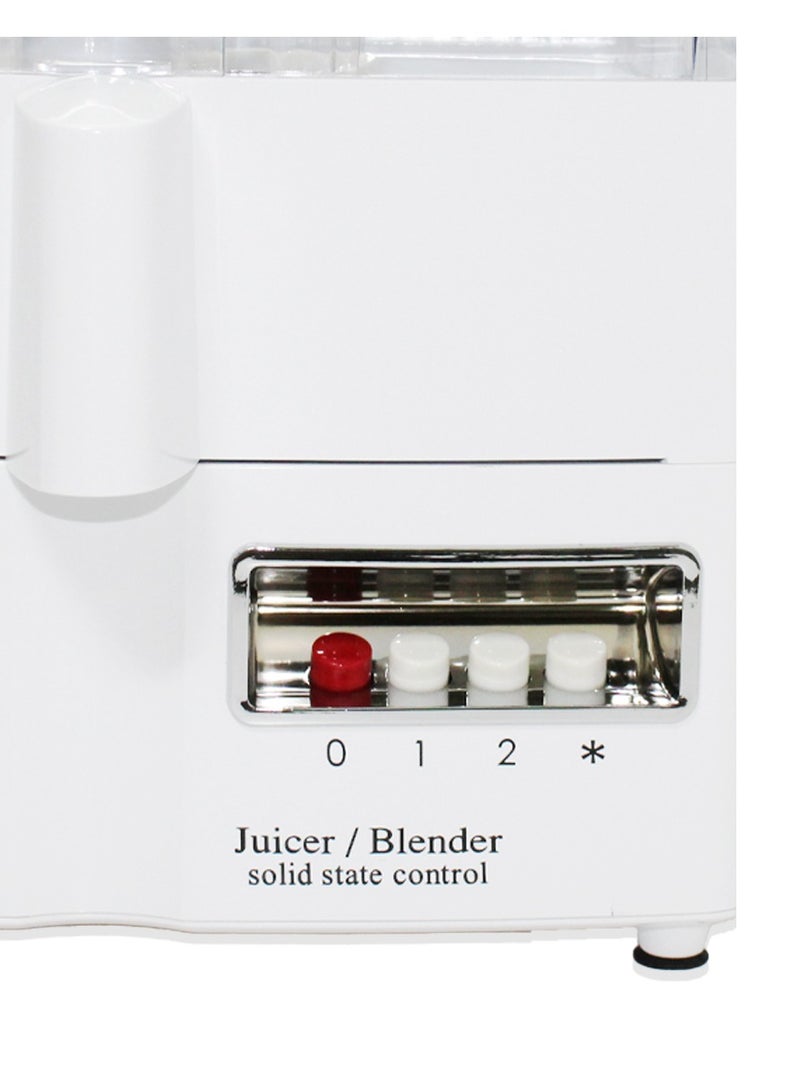 فيليكس خلاط كهربائي 4  في 1 بقدرة 400 واط وعاء زجاجي سعة 1لتر سرعتين FXSB-240 أبيض - Image 4