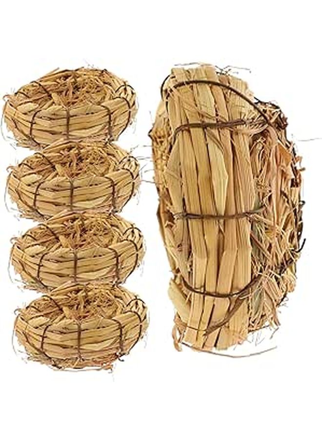 Handmade Natural Bird Nest 5pcs for Garden Pet Home Decor - Image 1