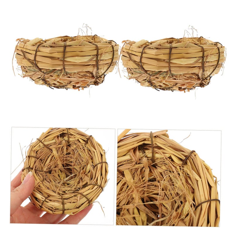 Handmade Natural Bird Nest 5pcs for Garden Pet Home Decor - Image 4