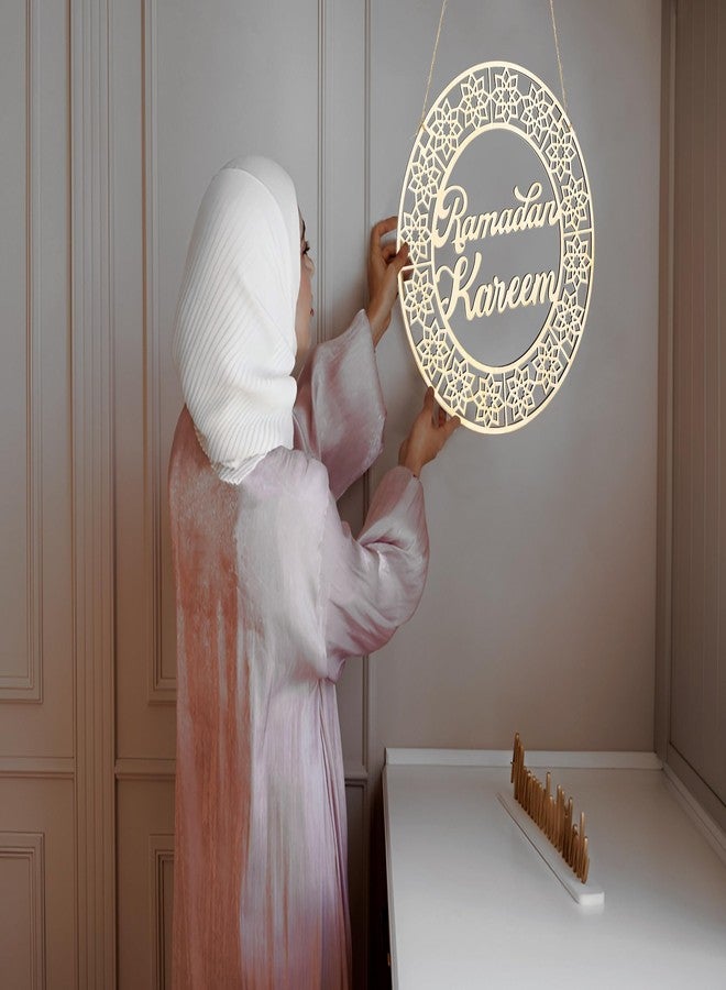 OLEEK Ramadan Door Wreath (12in) Ramadan Mubarak Sign - Ramadan Decorations for Home 2026 - Ramadan Wreath for Front Door - Ramadan Sign - Ramadan Door Decoration - Ramadan Decor -Ramadan Door Sign - Image 2