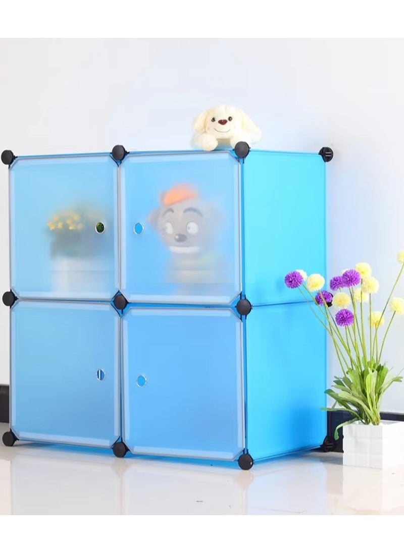 DubaiGallery Folding wardrobe slide wardrobe one room wardrobe portable folding wardrobe cabinet plastic space saving bedroom organizer shelf furniture 4 Cabinet  - Image 2
