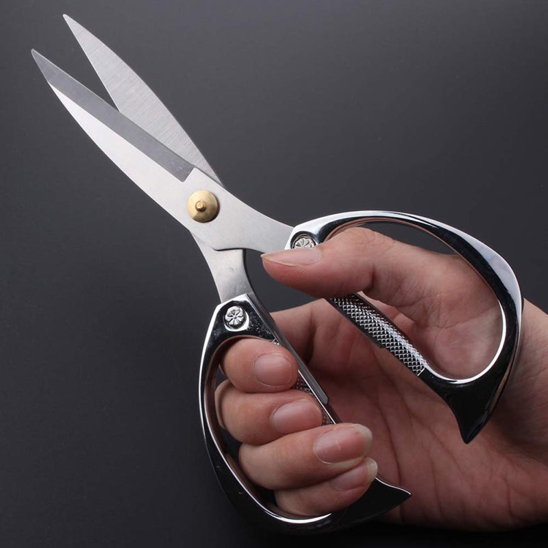 Jasni Multi-purpose Kitchen Shears Scissors, Heavy Duty Stainless Steel Scissors with Strong Straight Edge Snips (Silver) - Image 5