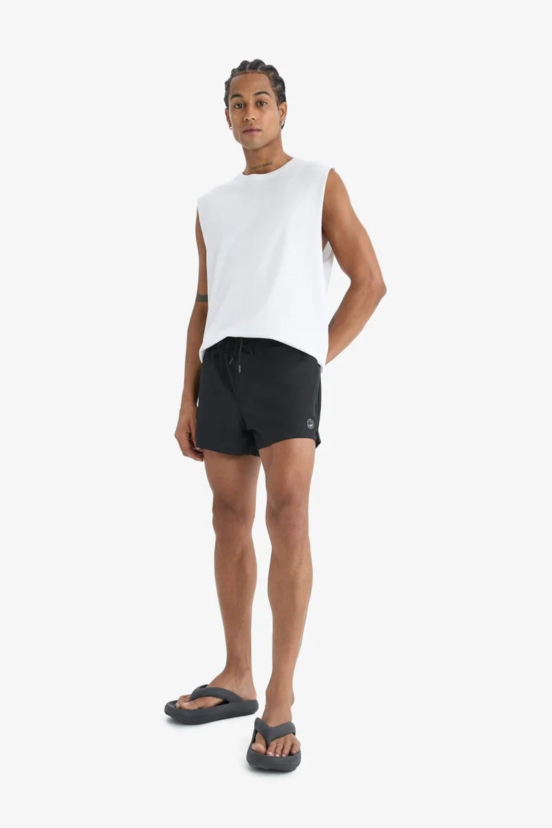 ديفاكتو DeFactoFit Andy Printed Flexible Textured Sports Swim Shorts
