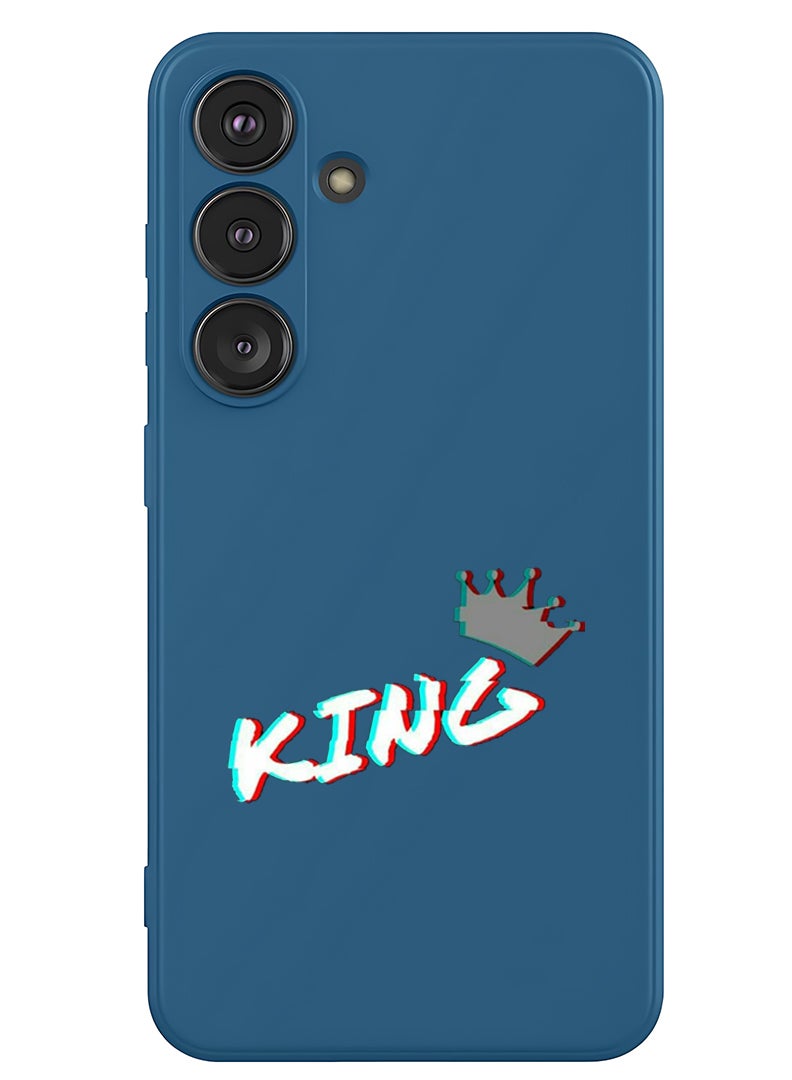 Theodor Protective Slim Fit Case Liquid Silicone Cover with Full Body Protection Anti-Scratch Shockproof Case For Samsung Galaxy S25 (Blue) - King - Image 1
