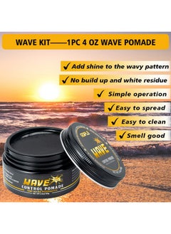 Goiple E Hair Care Kit For Men'S 360 Wave - Pomades For Strong Hold, Easy Wash, Moisture Control, Silky Shine & Training, Curved Brush, Durag Cap Set, Du-Rag, "  - Image 1