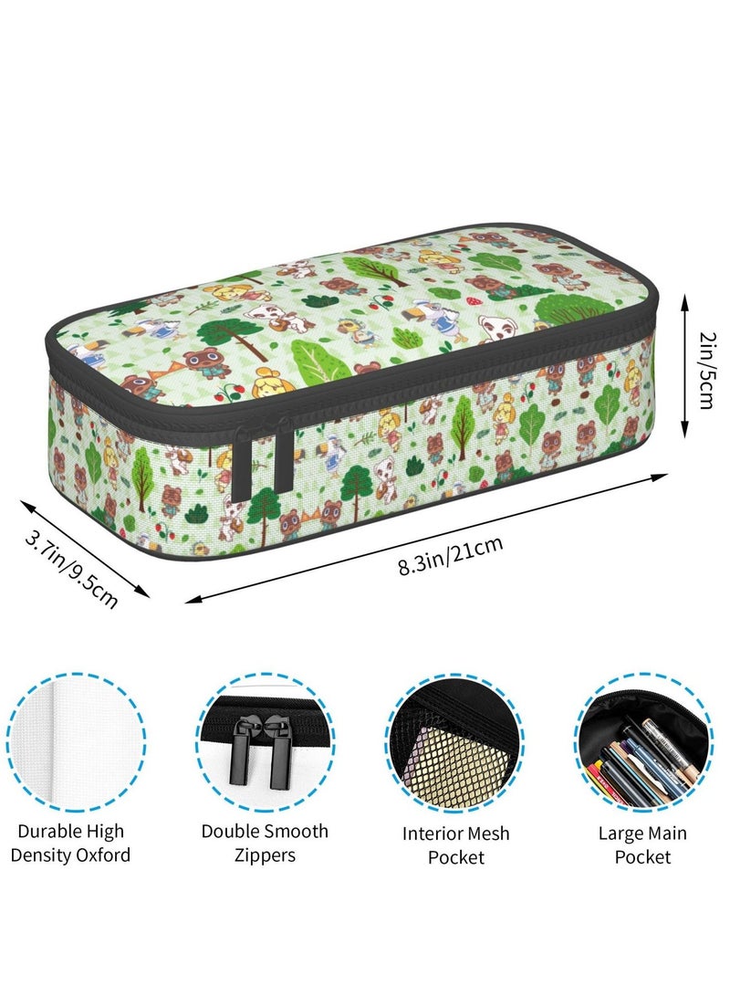 Multifunction Pencil Case-Large Capacity Pencil Bag 2 Compartments Storage Pouch with Zipper School Office Supplies - Image 2