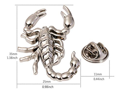 Salutto Boutonniere Suit Lapel Stick Brooch Pin Scorpion - Image 2