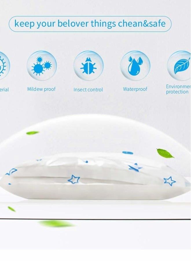 Vacuum Storage Bags 6 Bags Reusable Storage Bags Compression Storage Bags for Comforters Blankets Clothes Storage Hand Pump Included 2 Jumbo + 2 Extra Large + 2 Medium  - Image 3