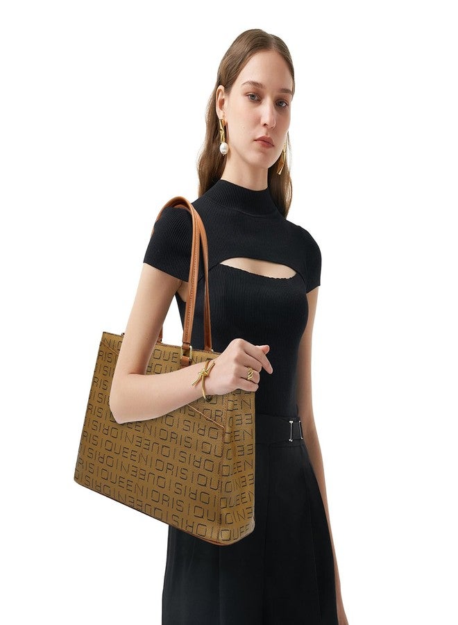 Queenoris Large Work Tote Bag for Women, 15.6 inch Laptop Computer Bag Top Handle Handbag, Teacher Bag Professional Briefcase - Image 2
