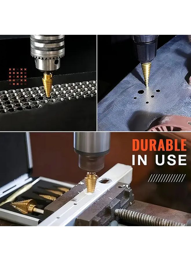 6pcs Step Drill Bit Set Multi Size Hole Cutter for Wood Metal Concrete - Image 1