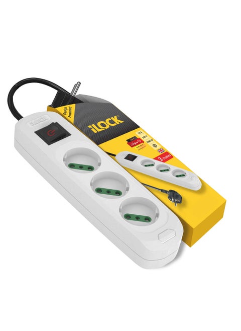 ILOCK power strip, 3 outlets without earthing (Basic) 1.5 m