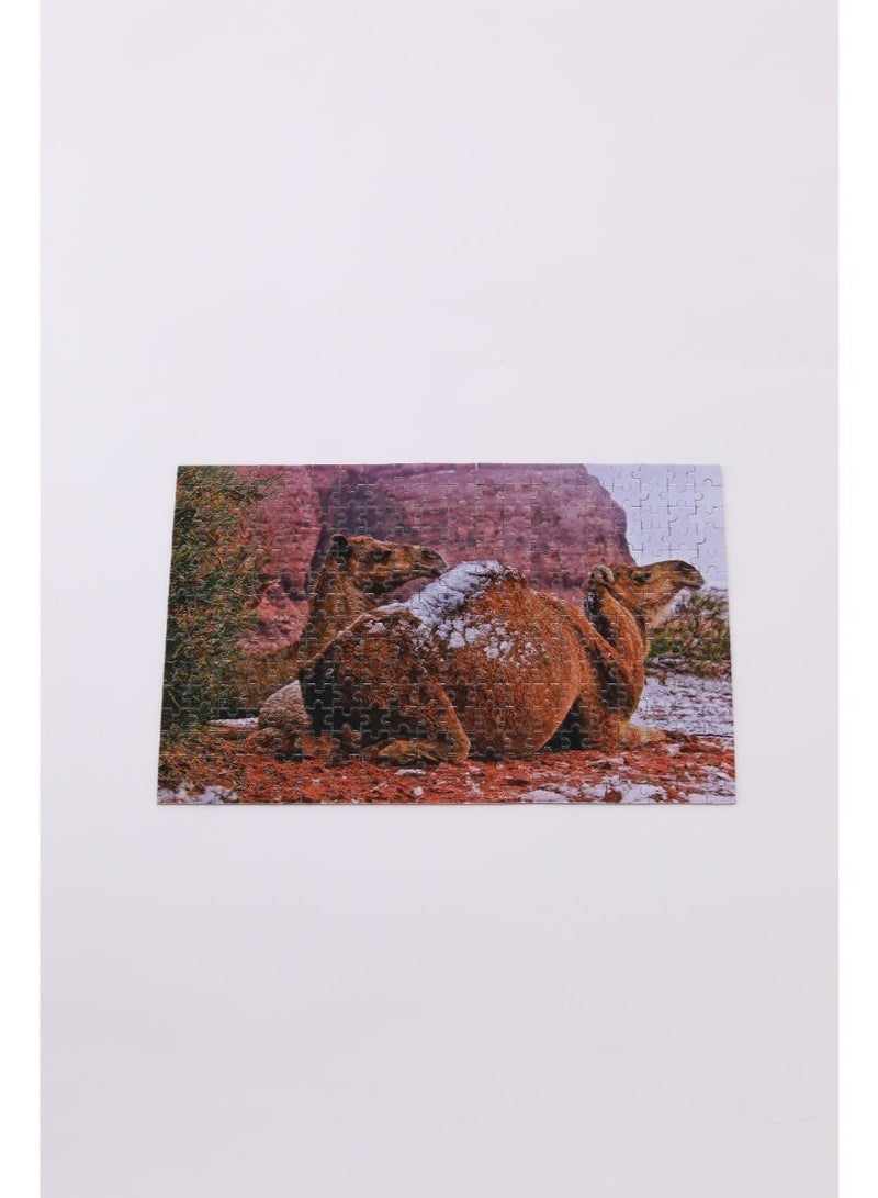 TARZEEM Winter Camel in Tabuk 300 Piece Puzzle with High Quality Non Glossy Finish for Relaxing and Artistic Assembly Experience - Image 3