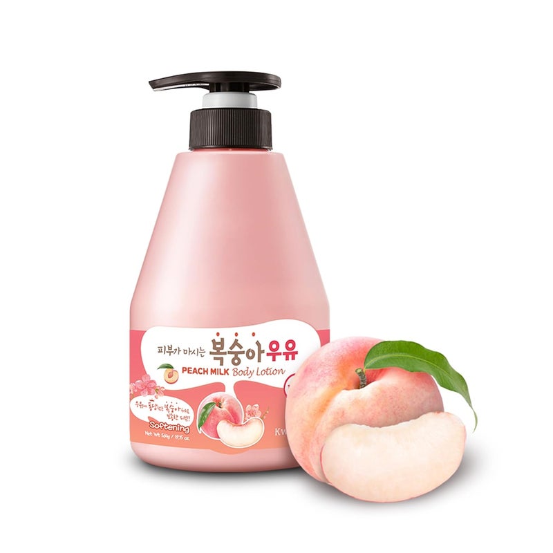 WELCOS KWAILNARA Peach Milk Body Lotion  Korean Body Lotion for Smooth  Soft Skin 560 g  1975 Fl Oz
