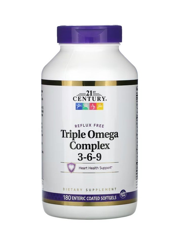 21st Century Triple Omega Complex 3-6-9 180 Enteric Coated Softgels  - Image 1