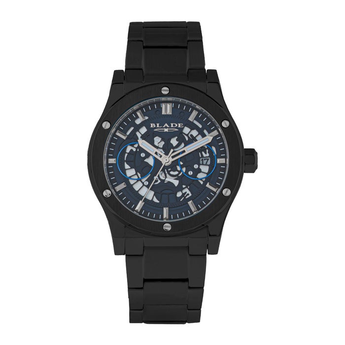 BLADE Twist Navy 3581G2NBN SS Case & Band Date Men's Watch - Image 1
