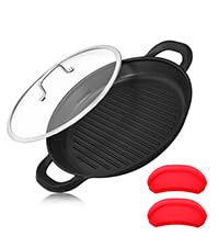 Vinchef Nonstick Grill Pan for Stove tops | 13.0" Skillet, Indoor Induction Cast-aluminum Grill Pan with Lid and Anti-Scalding Tools, GRANITEC Nonstick Coating, Dishwasher & Oven Safe - Image 1
