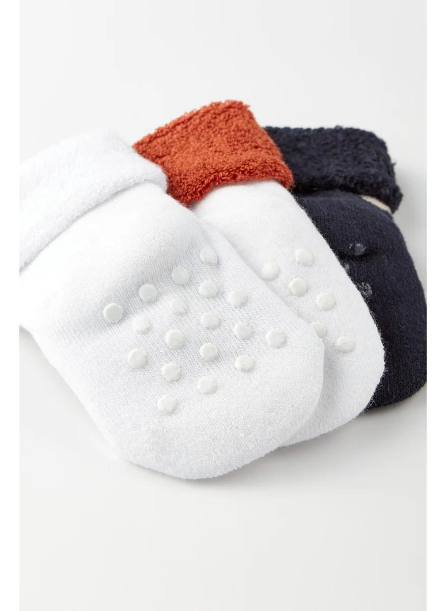 JUNE 3-Pack Towel Non-Slip Baby Socks