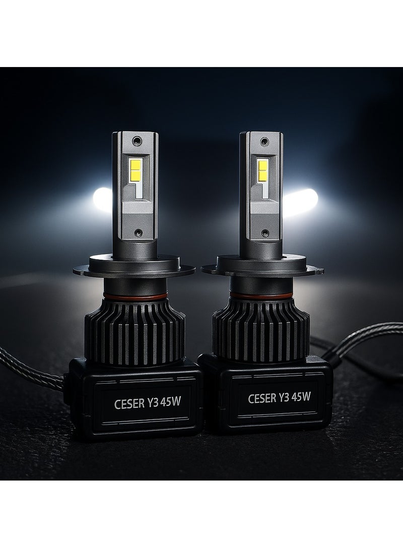 Ceser Led Y3 Super Light 45W,Quick Start,Cncentrated Highlight, Nondestructive Installation, Fan Colling, Perfect Light type, Protection,IP68, Plug & Play, Heat Sink (9005) - Image 1