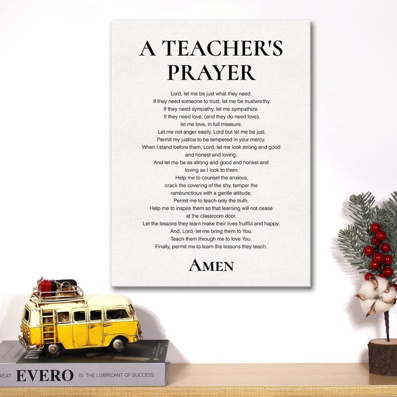JerLoe Teacher Canvas Wall Art - A Teacher's Prayer - Image 5