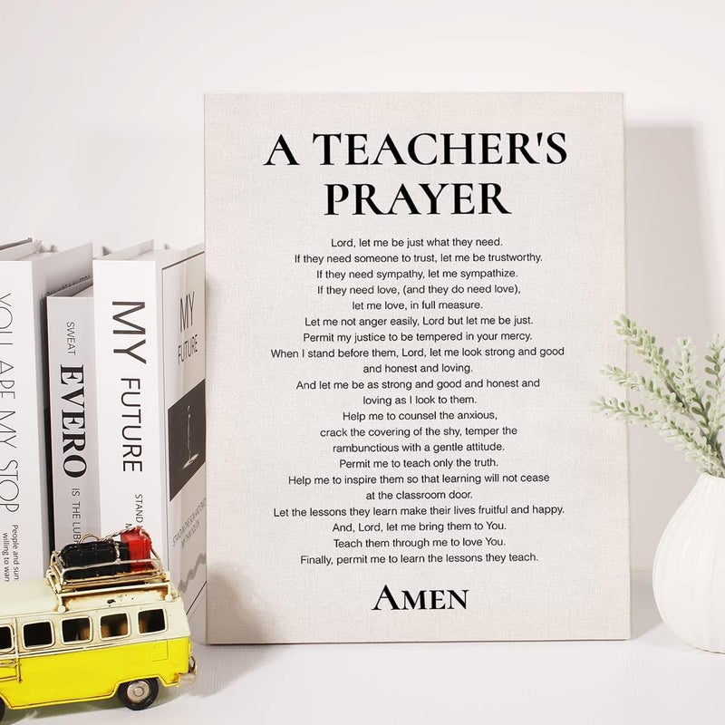 JerLoe Teacher Canvas Wall Art - A Teacher's Prayer - Image 4