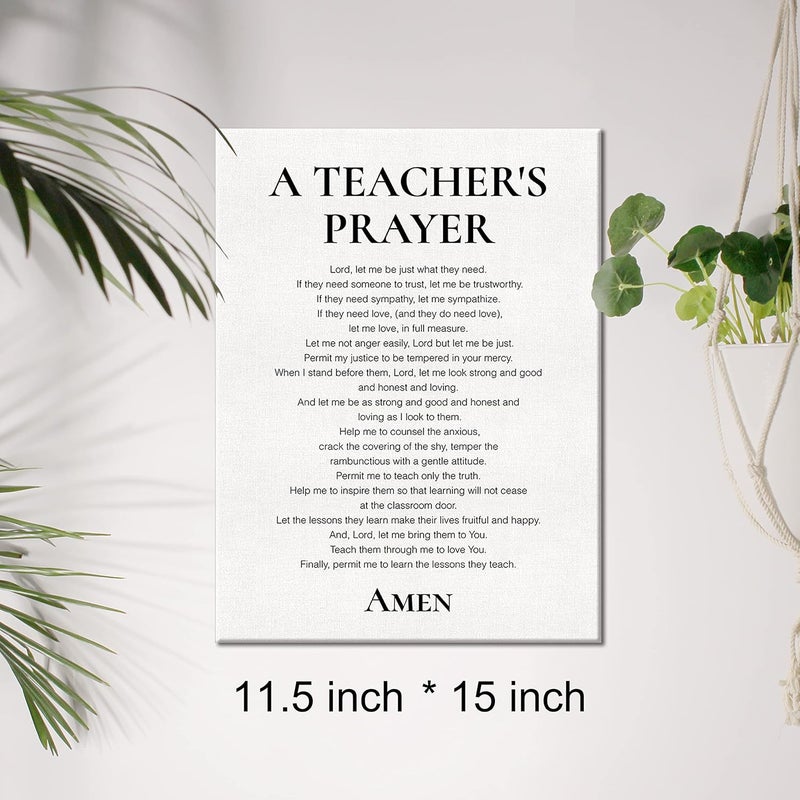 JerLoe Teacher Canvas Wall Art - A Teacher's Prayer - Image 2