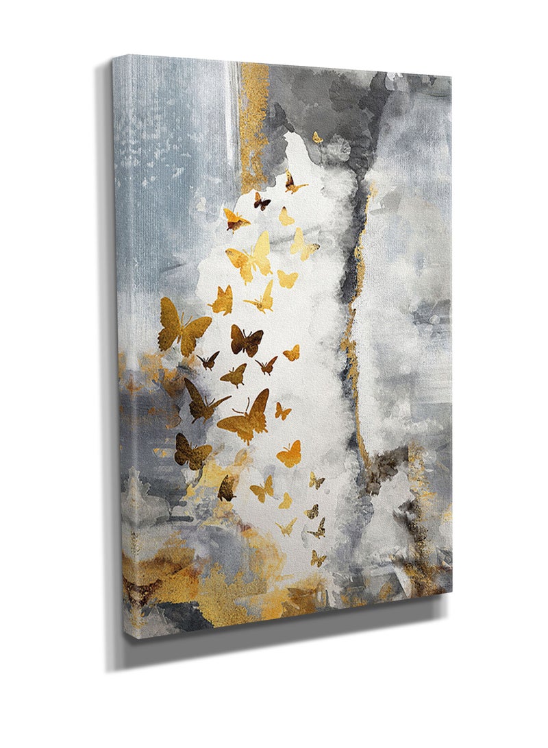 مودكلاس لوحة جدارية كانفس-بتصميم فراشة - Image 2