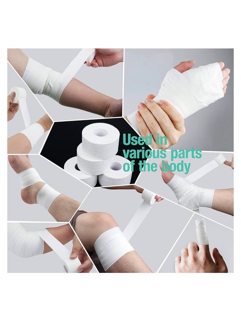 XUN 3-Roll Zinc Oxide Tape, Breathable Wrist Finger Strapping Tape Cohesive Bandage Flexible- 2.5cm X 10m - Image 3