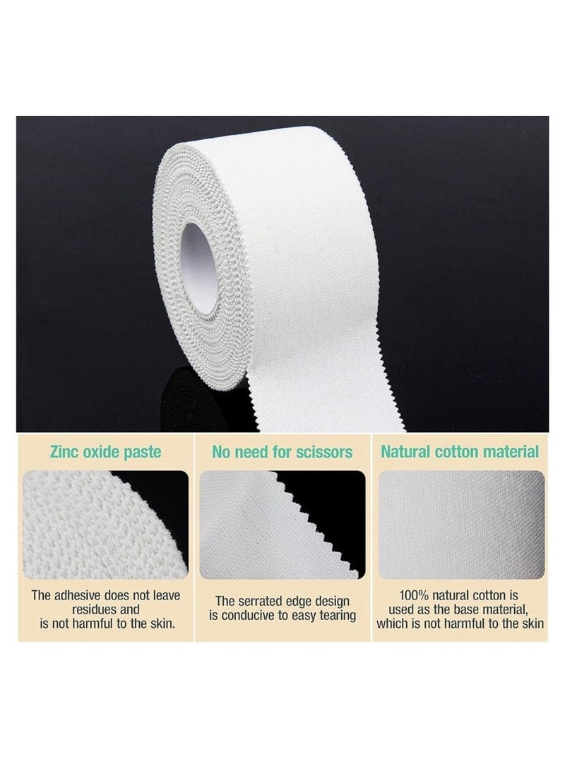 XUN 3-Roll Zinc Oxide Tape, Breathable Wrist Finger Strapping Tape Cohesive Bandage Flexible- 2.5cm X 10m - Image 2