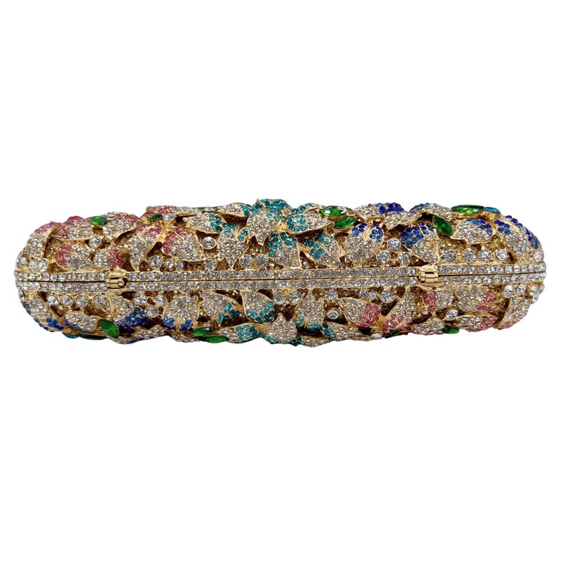 Mermaid Handmade Diamond Evening Bag Hollow Metal Hard Box Full Diamond Handheld Women'S Bag Stone Clutch - Image 4