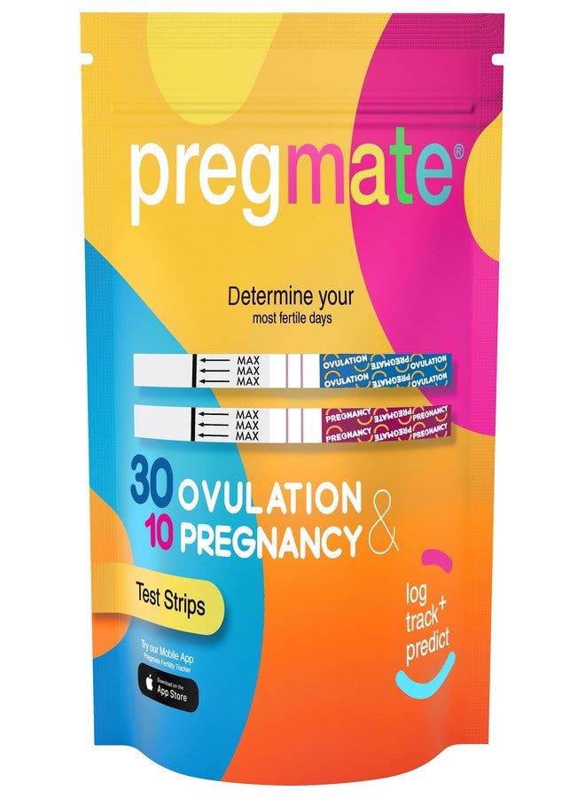 Pregmate 30 Ovulation and 10 Pregnancy Test Strips - Image 1