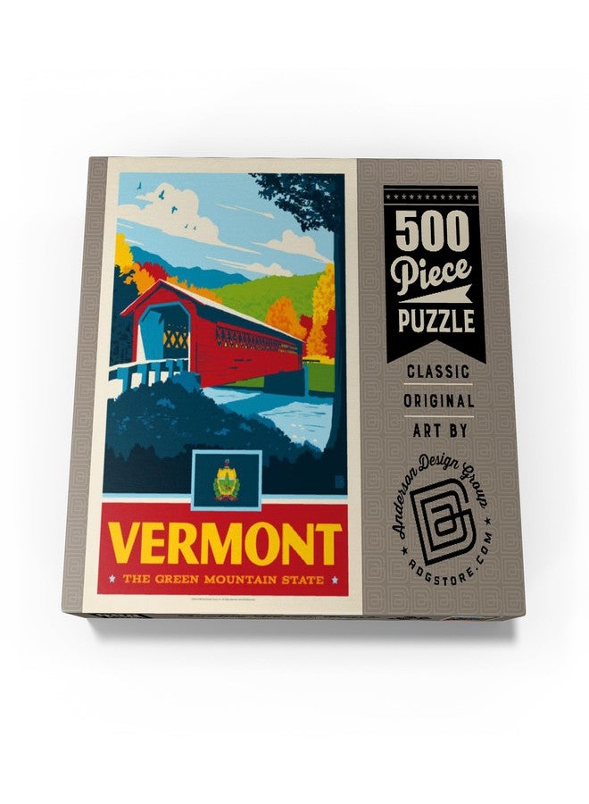 MyPuzzle.com MyPuzzle Vermont: The Green Mountain State - Premium 500 Piece Jigsaw Puzzle for Adults - Image 4