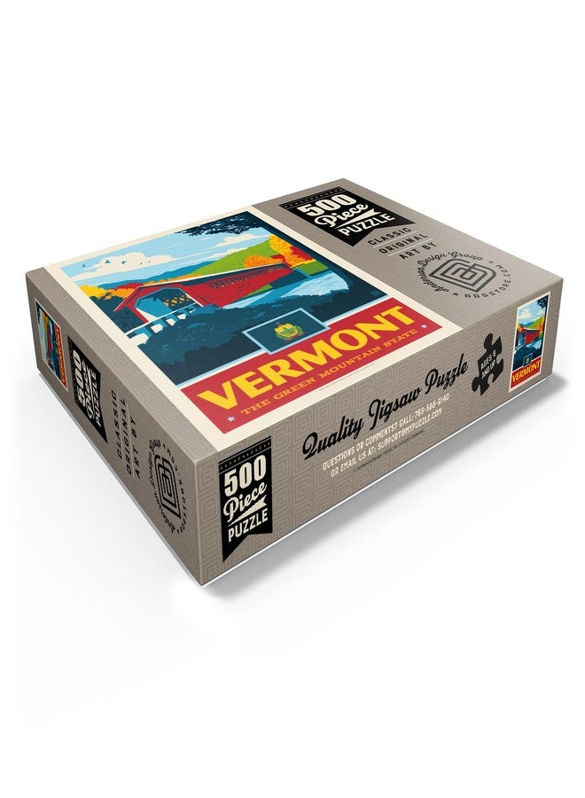 MyPuzzle.com MyPuzzle Vermont: The Green Mountain State - Premium 500 Piece Jigsaw Puzzle for Adults - Image 3