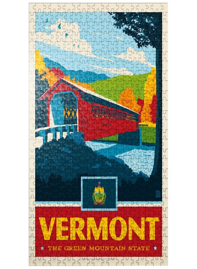 MyPuzzle.com MyPuzzle Vermont: The Green Mountain State - Premium 500 Piece Jigsaw Puzzle for Adults - Image 1