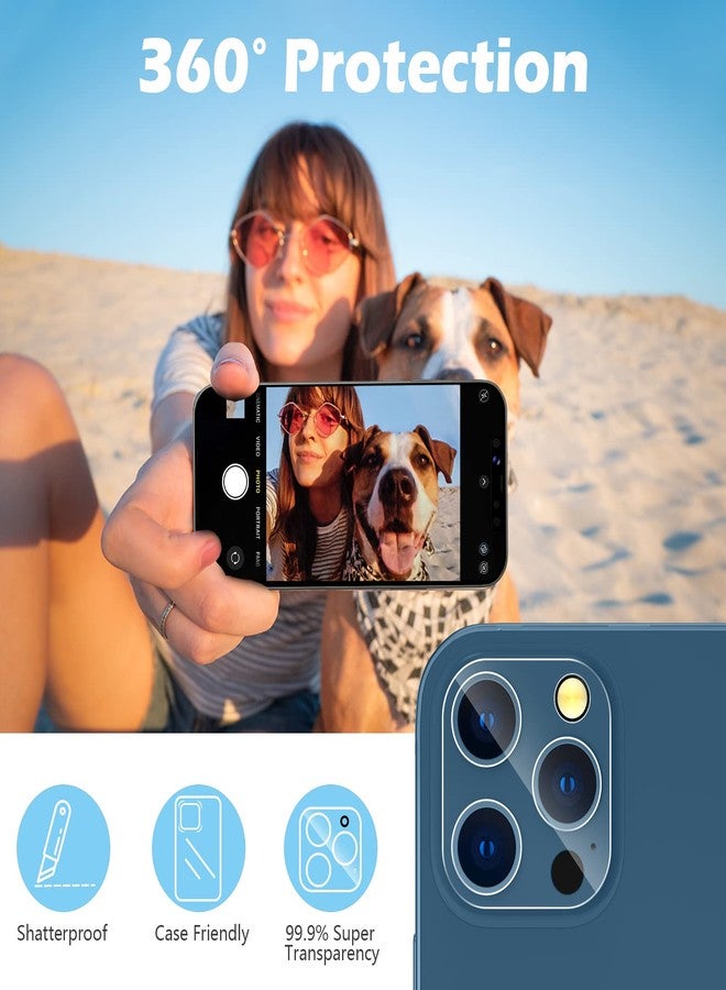 imluckies Camera Lens Protector for iPhone 12 Pro Max 6.7" Tempered Glass, HD Clear & 9H Hardness, Case-Friendly, Scratch Resistant, Easy Installation, Clear[3 Pack] - Image 5