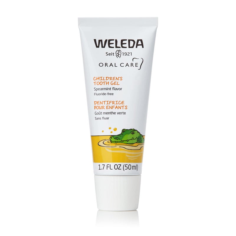 Weleda Oral Care Childrens Tooth Gel, 1.7 Fluid Ounce, Fluoride Free, Spearmint Flavor, Plant Rich Toothpaste with Calendula, Silica and Fennel - Image 1
