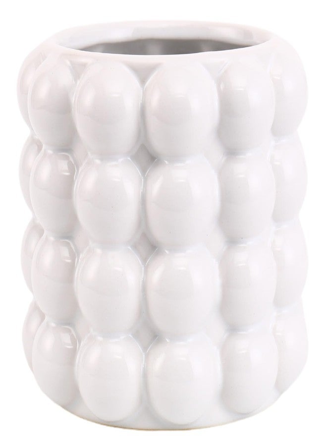 YANWE1 Bubble Vase, Small Vase, White Ceramic Vase, Short Vase, Ceramic Flower Vase, Unique Vase Home Decor, Decorative Vase for Flowers, Living Room, Bedroom, Office, Shelf, Coffee Table, 5 Inches - Image 1