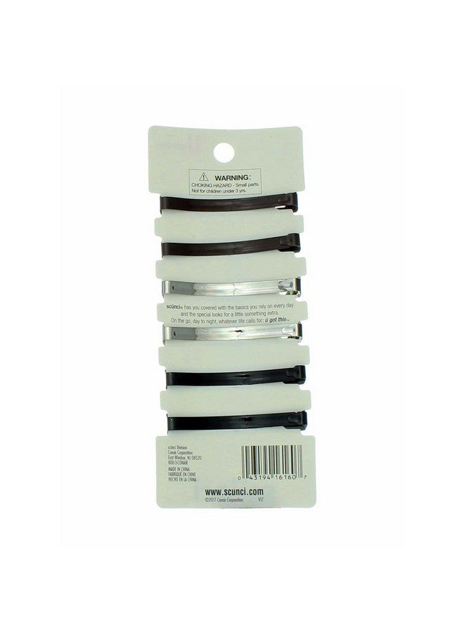 Scunci Effortless Beauty - Open Center Metal Barrettes, Assorted Colors (6 Count) - Image 5