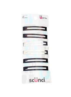 Scunci Scunci Effortless Beauty - Open Center Metal Barrettes, Assorted Colors (6 Count)  - Image 4
