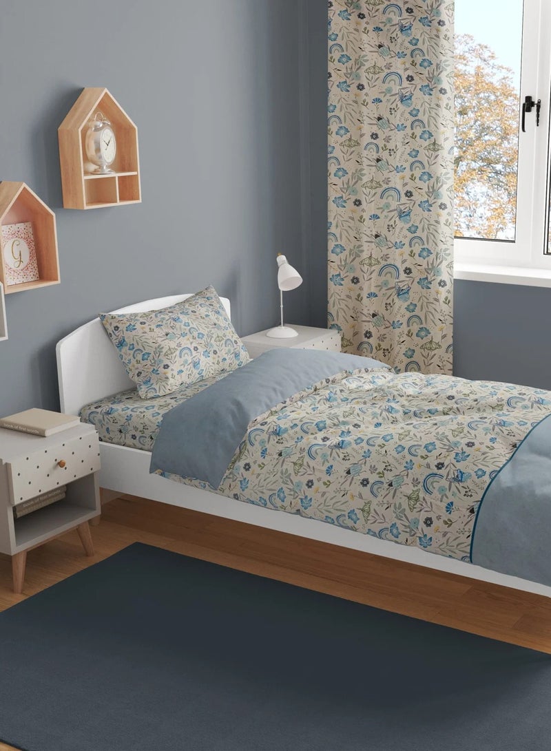 تى ام هوم طقم أطفال الفراشة 3 قطع من TM Home – كيس لحاف، كيس مخدة، وملاية استك – قطن طبيعي 100%  - Image 1