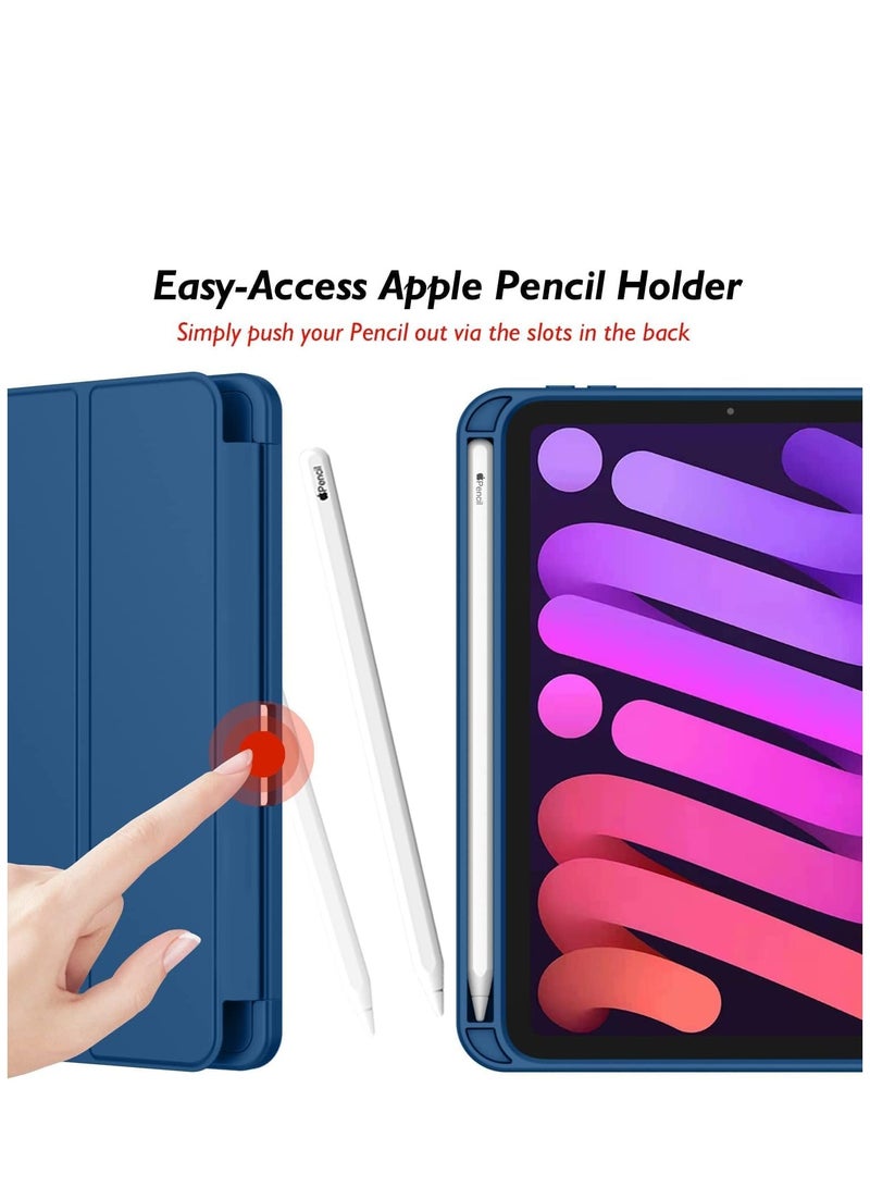 JAJEEK New Smart Case with Pencil Holder Compatible with iPad Mini 7 – Tri-Fold Smart Case with Soft TPU Back, Auto Wake/Sleep, Dustproof & Anti-Fingerprint, Heavy Duty Protection, Ultra-Slim & Lightweight - Image 2